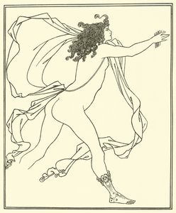 Apollo verfolgt Daphne von Aubrey Beardsley