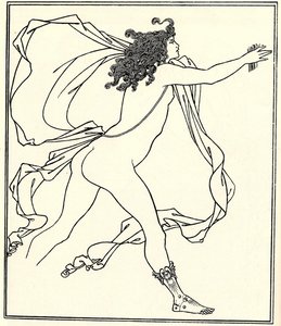 Apollo verfolgt Daphne, 1896 von Aubrey Beardsley