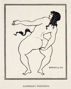 Bathyllus, römischer Tänzer und Pantomime-Darsteller von Aubrey Beardsley