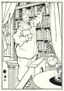 Entwurf für das Titelblatt von "Pierrot" von Aubrey Beardsley