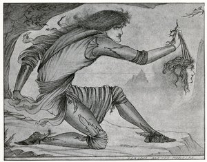 Perseus und die Gorgone von Aubrey Beardsley