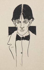 Porträt aus einem Buch mit fünfzig Zeichnungen von Aubrey Beardsley