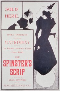 Poster für The Spinsters Scrip, zusammengestellt von Cecil Raynor, veröffentlicht von Macmillan & Co.