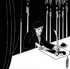 Selbstporträt von Aubrey Vincent Beardsley (1872-1898) englischer Illustrator und Schriftsteller