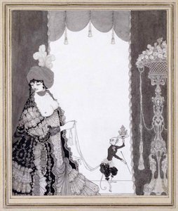 Die Dame mit dem Affen, 1897 von Aubrey Beardsley