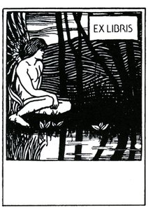 Vignette Ex Libris von Aubrey Beardsley (1872-1898) von Aubrey Beardsley