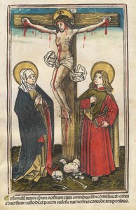 Christus am Kreuz mit der Jungfrau und dem heiligen Johannes