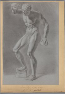 Figurenstudie eines stehenden Mannes, von vorne gesehen