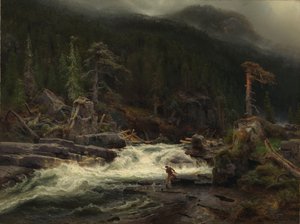 Wasserfall in Telemark von August Cappelen