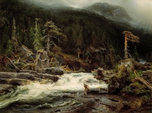 Wasserfall in Telemark von August Cappelen