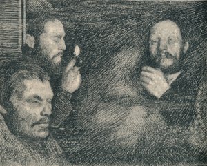 Eine Rauchpause in der Kombüse der Fram, um 1893-1896, 1897 von August Eiebakke
