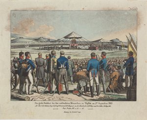 Das große Fest der drei verbündeten Monarchen in Teplitz am 2. September 1813 von August Friedrich Andreas Campe