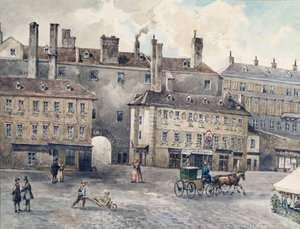 Der Albertinaplatz mit dem Andreas Hofer-Haus in Wien von August Gerasch