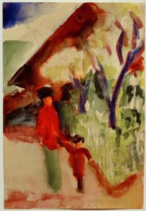 Am Schweizerhaus von August Macke