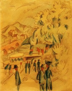 Der Weg zur Lände von August Macke