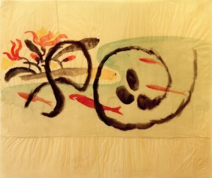 Fischmuster, Entwurf für Stickerei von August Macke