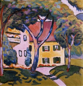 Haus in einer Landschaft von August Macke