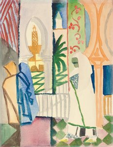 In der Tempelhalle, 1914 von August Macke