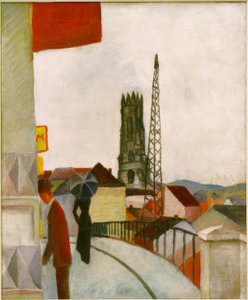 Kathedrale zu Freiburg in der Schweiz von August Macke