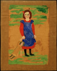 Kind mit Puppe von August Macke