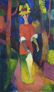 Dame in einem Park von August Macke