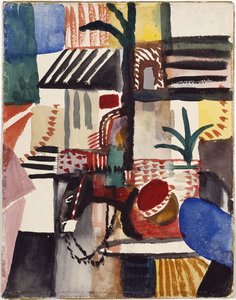 Mann mit Esel, Tunesien, 1914 von August Macke