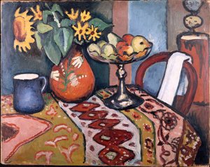 Stillleben mit Sonnenblumen II von August Macke