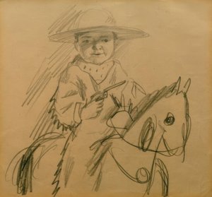 Walter als Cowboy von August Macke