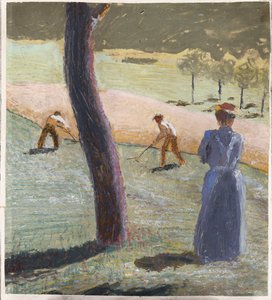 Arbeiter auf dem Feld bei Kandern, 1907