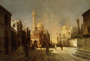 Szene aus einer arabischen Straße von August Siegen