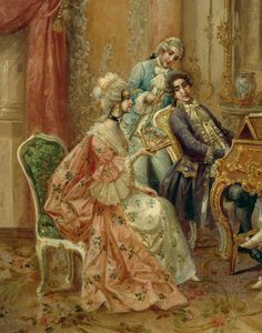Am Klavier, von Stephan Sedlacek (1868-1936), Detail