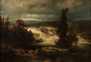 Die Labrofälle bei Kongsberg in Norwegen von August Wilhelm Leu