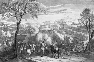 Die Schlacht von Culloden am 16. April 1746, graviert von Luke Sullivan, ca. 1746