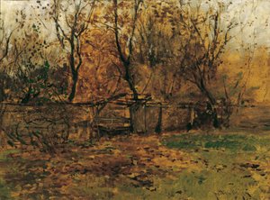 Der Garten des Malers Franz von Lenbach in München von August von Pettenkofen