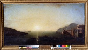 Sonnenuntergangseffekt am Mittelmeer von Auguste Aiguier