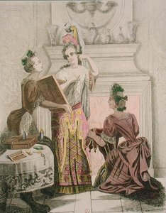 Künstlergarderobe (Faksimileausgabe eines Stichs aus dem 17. Jahrhundert) von Auguste Alexandre Guillaumot