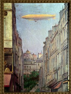 Das Luftschiff Republik über Paris im Jahr 1909 von Auguste Alexandre Hirsch
