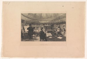 Lesesaal des British Museum von Auguste Andre Lancon