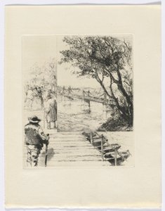 Frédéric Mistral: Mémoires et Recits von Frédéric Mistral: Figuren auf einem Pier (Einlage nach S.216)