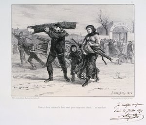 Sammeln von Brennholz, Belagerung von Paris, Deutsch-Französischer Krieg, 1870-1871