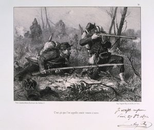 Französische Soldaten, Belagerung von Paris, 1871 von Auguste Bry