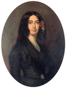 George Sand, französische Schriftstellerin und frühe Feministin, ca. 1845 von Auguste Charpentier