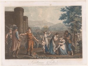 Willem Tell na het schieten op de appel von Auguste Claude Simon Legrand