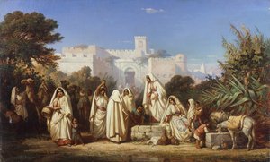 Der Brunnen der Kasbah in Tanger von Auguste Delacroix