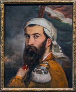 Giuseppe Garibaldi nach der Schlacht von Morazzone 1848 - Gemälde von Auguste Estienne (1807-1882) Paris - Musée de l
