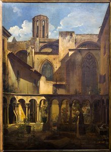 Innenansicht des Kreuzgangs von Saint-Sauveur in Aix-en-Provence von Auguste Forbin