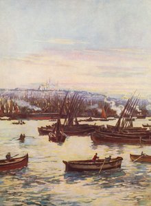 Das Goldene Horn, Türkei (Farblithografie) von Auguste Gerardin