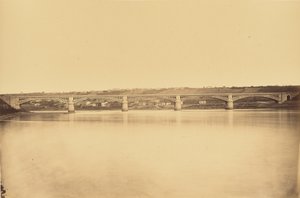 Abzweigung von Givors nach Chasse, Viadukt über die Rhone von Auguste Hippolyte Collard