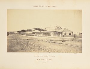 Bahnhof Montargis, Blick auf die Gleise von Auguste Hippolyte Collard