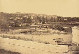 Lozanne, Blick von der Brücke über die Eisenbahn von Auguste Hippolyte Collard